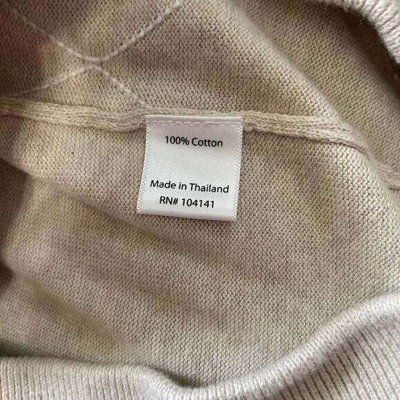 Walter Hagen Men's Cotton V Neck Geometric Sweater XL Tan Orange Gray Nice - Picture 4 of 10